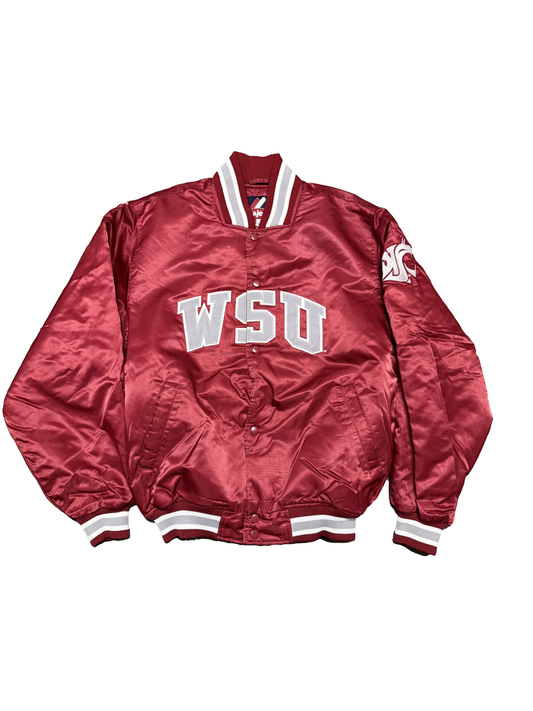 00s Satin Majestic "WSU" Jacket