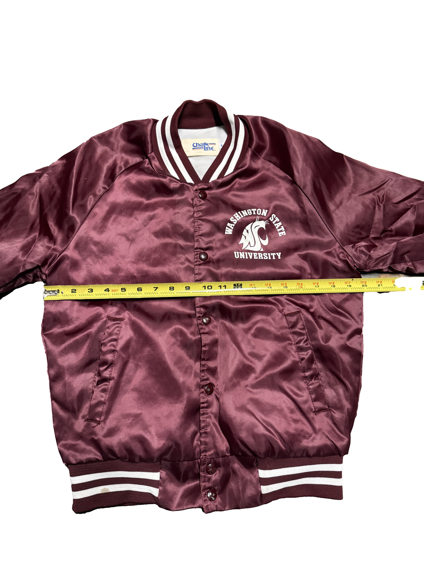 80s Satin Chalkline "WSU" Jacket