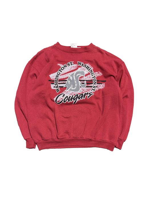 90s Cougars Script Big Logo Grafiti Crewneck